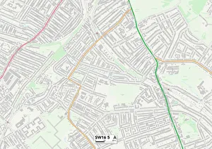 Hepworth Road Prints: Lambeth SW16 5 Map