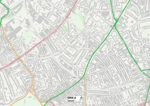 Lambeth Prints: Lambeth SW4 6 Map