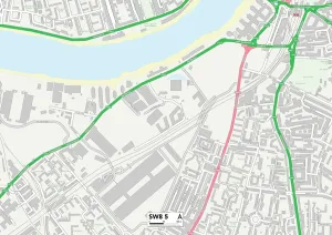 Lambeth Prints: Lambeth SW8 5 Map