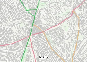 Lambeth Prints: Lambeth SW9 8 Map