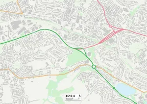 Sunnyside Road Prints: Leeds LS13 4 Map