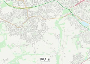 Moor Drive Prints: Leeds LS28 9 Map