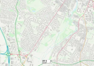 LE - Leicester Prints: Leicester LE3 2 Map