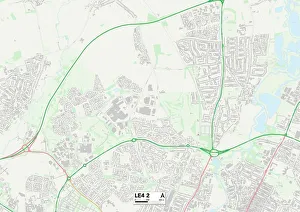 Woodstock Close Prints: Leicester LE4 2 Map
