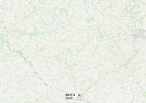 Post Office Lane Prints: Mid Devon EX17 4 Map
