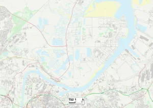 Albert Street Prints: Middlesbrough TS2 1 Map