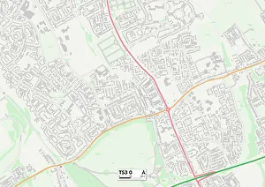 Carmarthen Road Prints: Middlesbrough TS3 0 Map