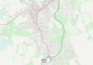 Howard Road Prints: Mole Valley RH4 2 Map