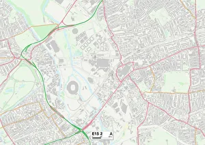 Hunts Lane Prints: Newham E15 2 Map