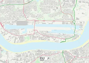 Knights Road Prints: Newham E16 2 Map