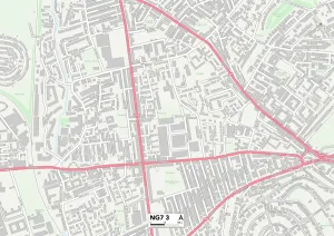 Garden Street Prints: Nottingham NG7 3 Map