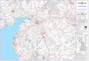 Postcode Sector Map sheet 21 North Cumbria