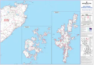 Postcode Sector Map sheet 35 John O Groats, Shetlands and Orkneys