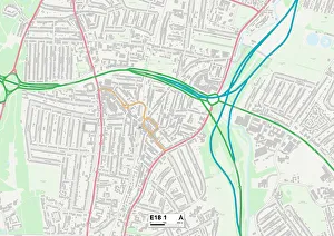 Diana Close Prints: Redbridge E18 1 Map