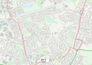 Melrose Avenue Prints: Sandwell B71 2 Map