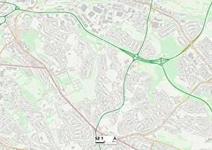 Harborough Road Prints: Sheffield S2 1 Map
