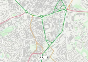 Highfield Prints: Sheffield S2 4 Map