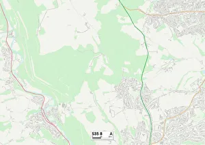 Middleton Lane Prints: Sheffield S35 8 Map