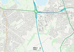 Ruby Street Prints: Tameside M34 2 Map