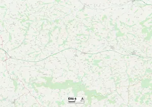 Coombe Lane Prints: Teignbridge EX6 6 Map