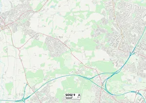 Ash Close Prints: Test Valley SO52 9 Map
