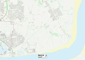 Love Lane Prints: Thurrock RM18 8 Map