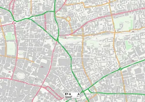 Commercial Street Prints: Tower Hamlets E1 6 Map