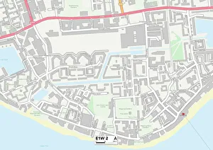 Fowey Close Prints: Tower Hamlets E1W 2 Map