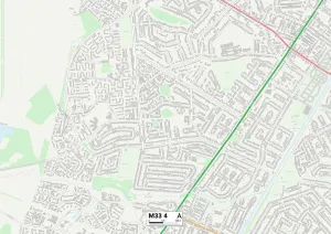 Link Road Prints: Trafford M33 4 Map