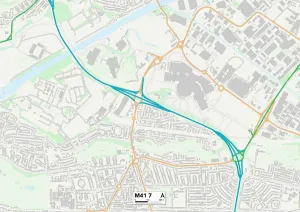 South Avenue Prints: Trafford M41 7 Map