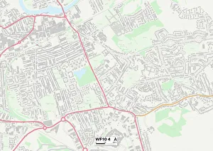 Wakefield Prints: Wakefield WF10 4 Map