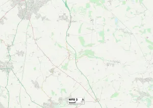 West Park Drive Prints: Wakefield WF8 3 Map