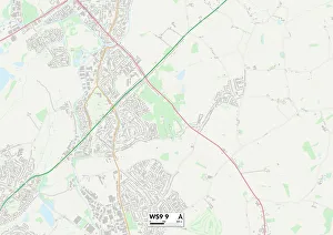 Diana Close Prints: Walsall WS9 9 Map