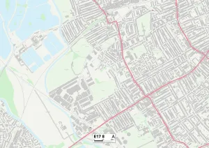 Newton Close Prints: Waltham Forest E17 8 Map