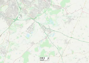 Weston Lane Prints: Warwick CV8 3 Map