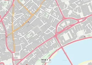 Southampton Street Prints: Westminster WC2E 7 Map