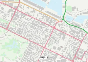Robert Street Prints: Wirral CH41 3 Map