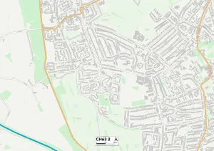 Melville Road Prints: Wirral CH63 2 Map