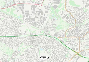 Mount Road Prints: Wolverhampton WV13 3 Map