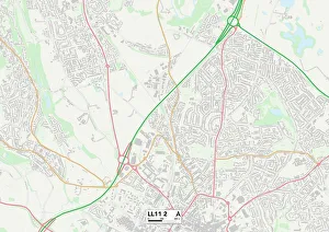East Avenue Prints: Wrexham LL11 2 Map
