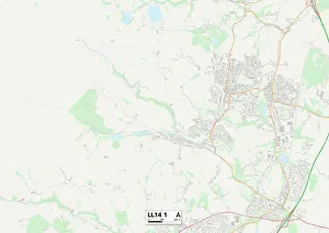 Broad Street Prints: Wrexham LL14 1 Map